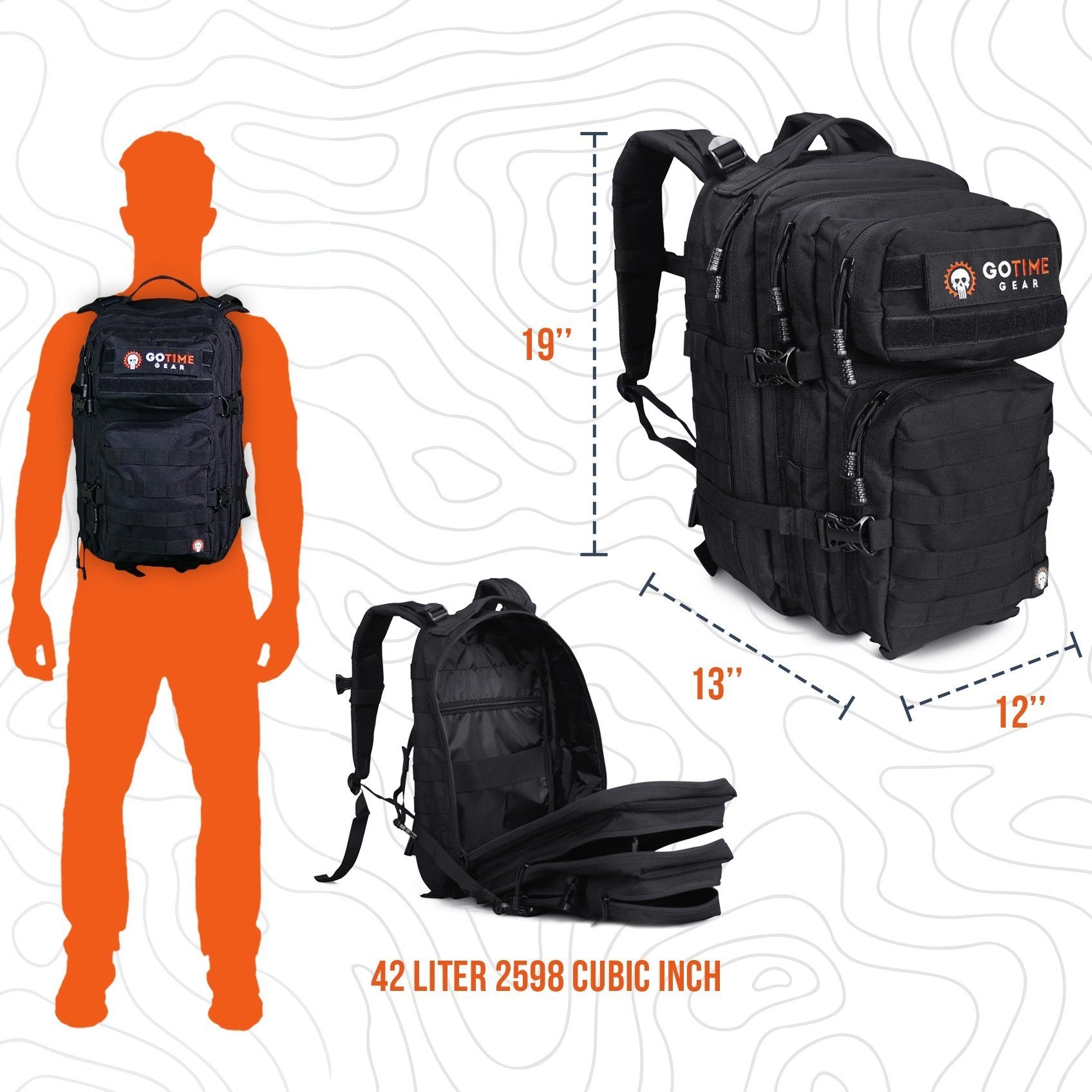 EXO TEK - Heavy Duty Tactical Adventure Backpack | Go Time Gear - Bug ...